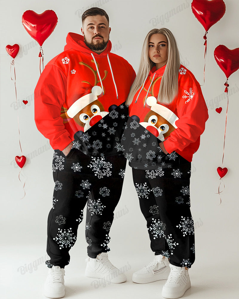 Big & Tall Graphic Hoodie Sweatpants Set for big men view 1