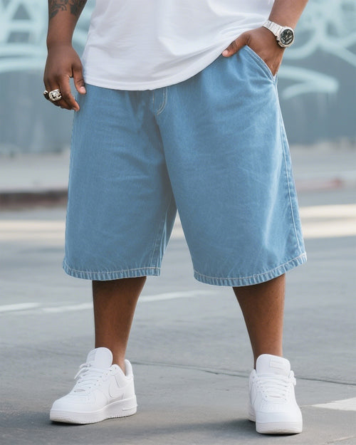 Big & Tall Denim Solid Color Jeans for big men view 2
