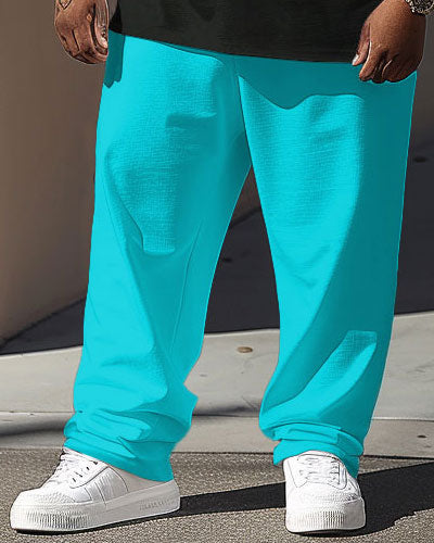Big & Tall Graphic Streetwear Two-piece Set for big men view 3