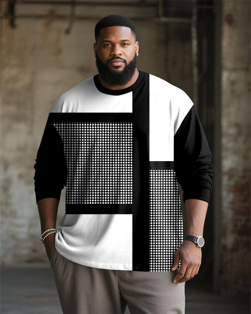 Big & Tall Geometric Graphic T-Shirt for big men view 3