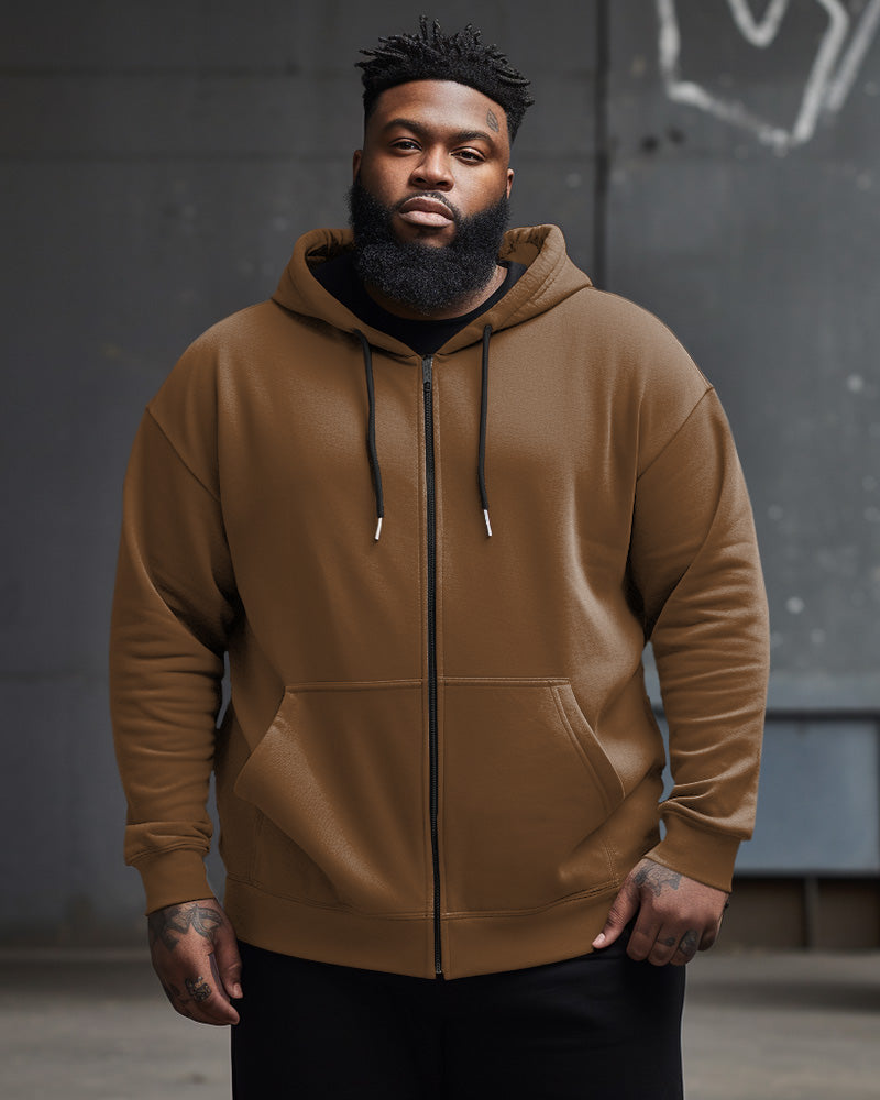 Big & Tall Solid Color Streetwear Hoodie for big men view 12
