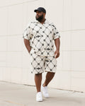 Big & Tall Graphic T-Shirt Shorts Set for big men view 1