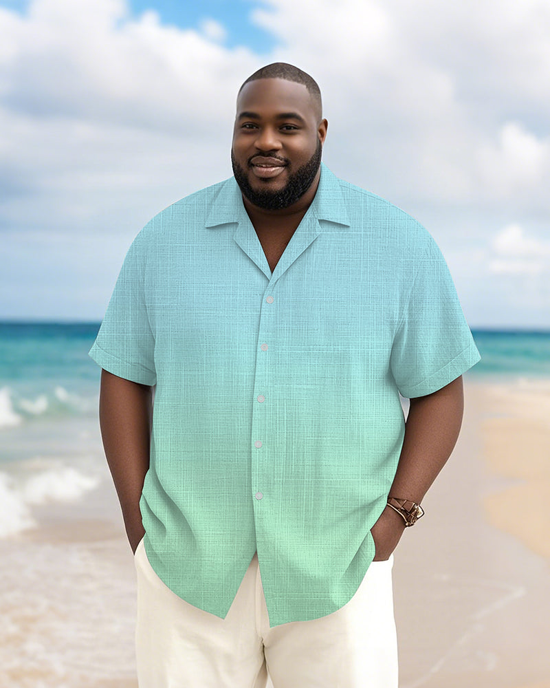 Big & Tall Hawaiian Gradient Short Sleeve Shirt for big men view 4