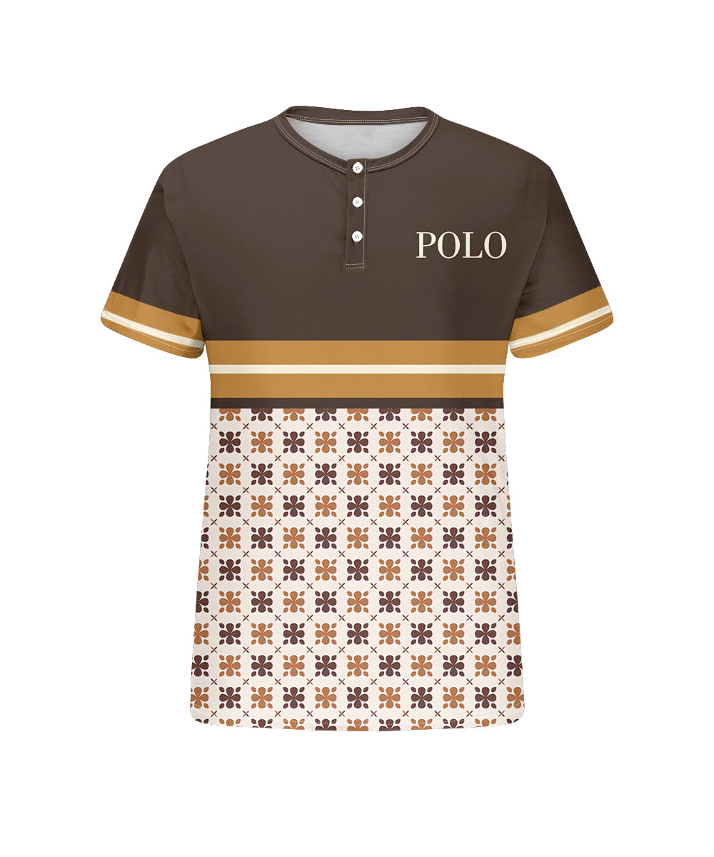 Big & Tall Brown Striped Graphic T-Shirt for big men view 4