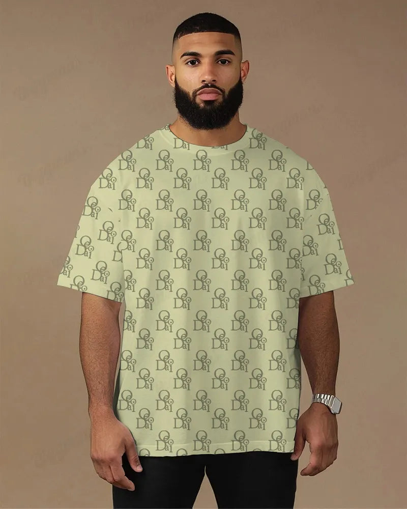 Big & Tall Solid Color Streetwear T-Shirt for big men view 3
