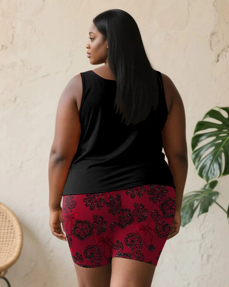 Big & Tall Red Graphic Two-piece Set for big men view 5