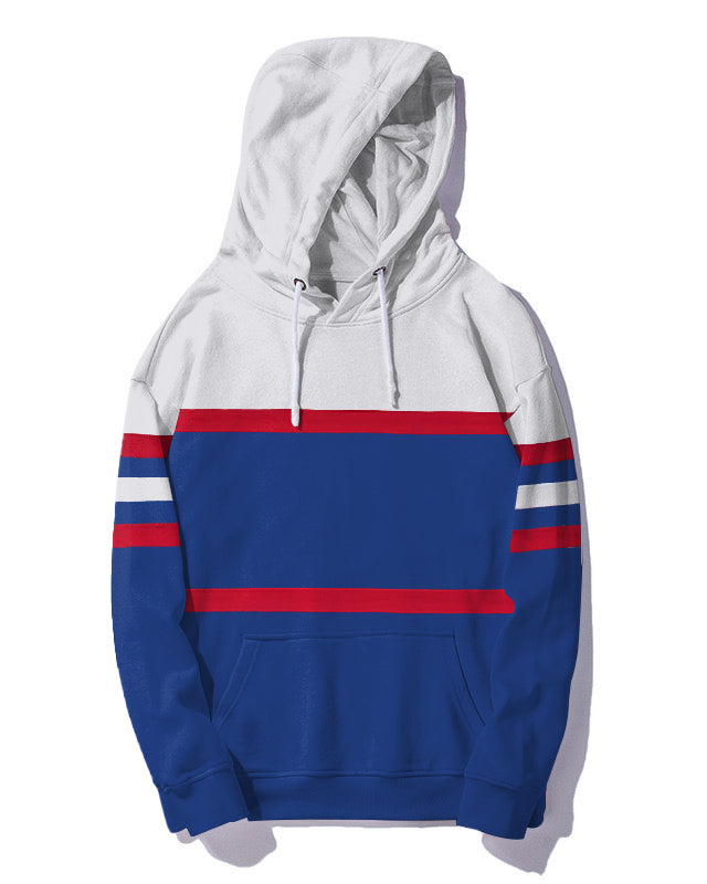 Big & Tall Colorblock Striped Hoodie Sweatpants Set for big men view 4