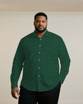 Big & Tall Black Khaki Long Sleeve Shirt for big men view 1