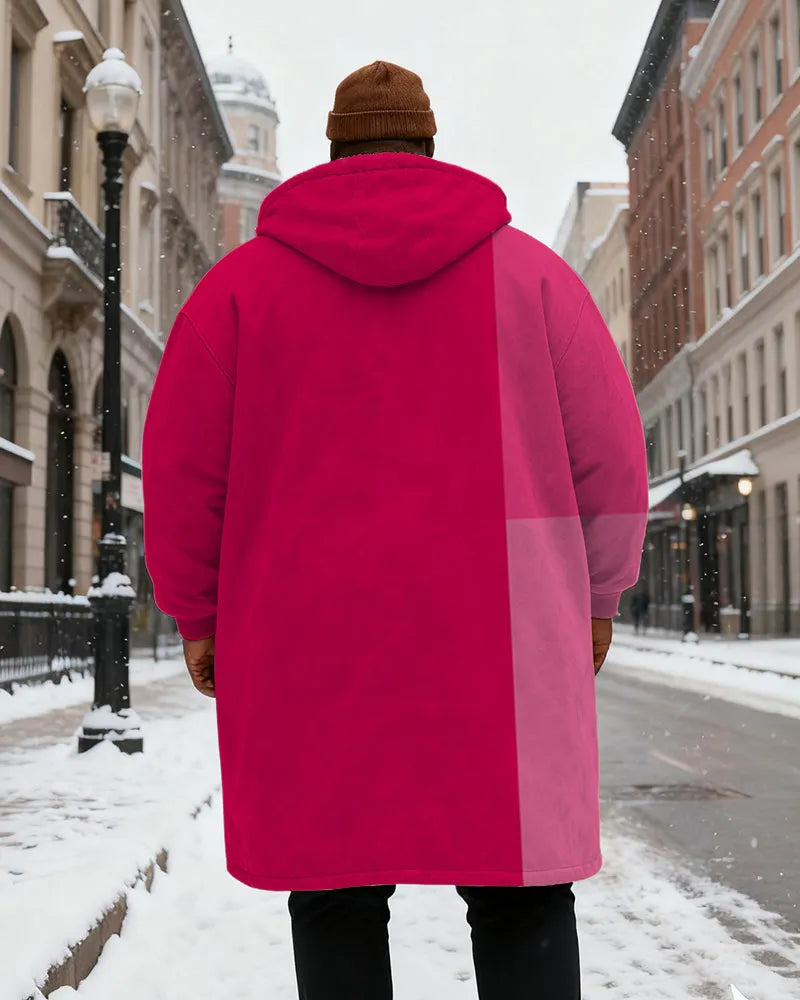 Big & Tall Pink Gradient Hoodie for big men view 9