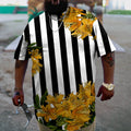 Big & Tall Striped Floral T-Shirt for big men