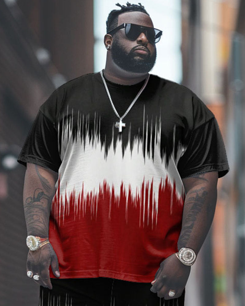 Big & Tall Streetwear T-Shirt Pants Set for big men view 2