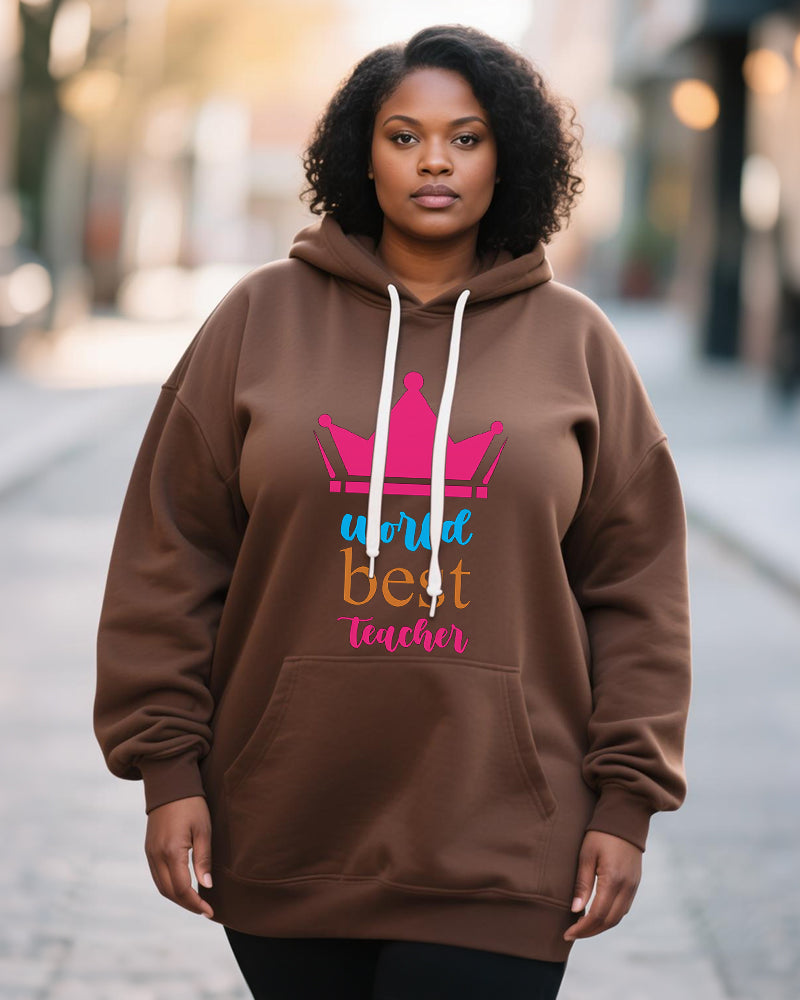Big & Tall Brown Streetwear Hoodie for big men view 1