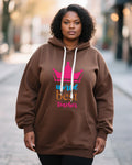 Big & Tall Brown Streetwear Hoodie for big men view 1