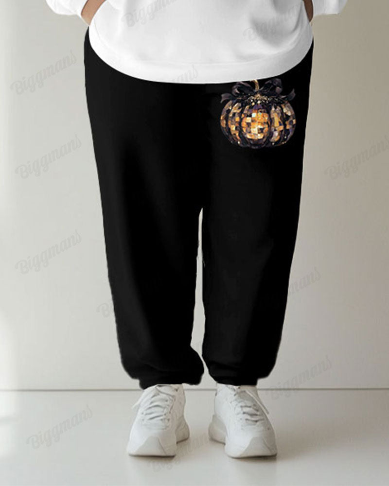 Big & Tall Graphic Hoodie Sweatpants Set for big men view 3