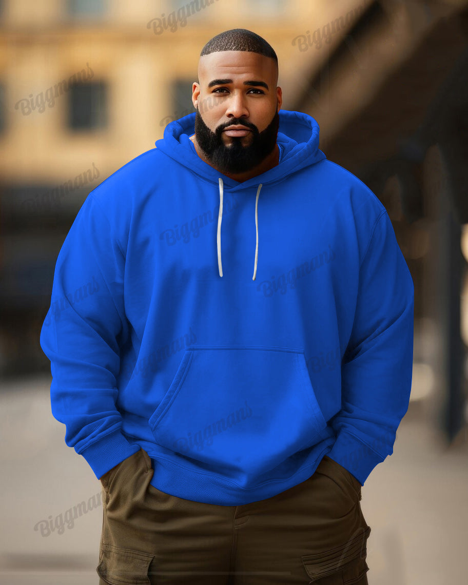 Big & Tall Solid Color Hoodie for big men view 8