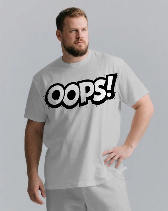 Big & Tall Streetwear T-Shirt Pants Set for big men view 4