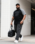 Big & Tall Colorblock Graffiti Two-piece Set for big men view 1