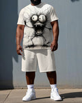 Big & Tall Graphic T-Shirt Shorts Set for big men view 1