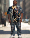 Big & Tall Graphic Graffiti T-Shirt Pants Set for big men view 1