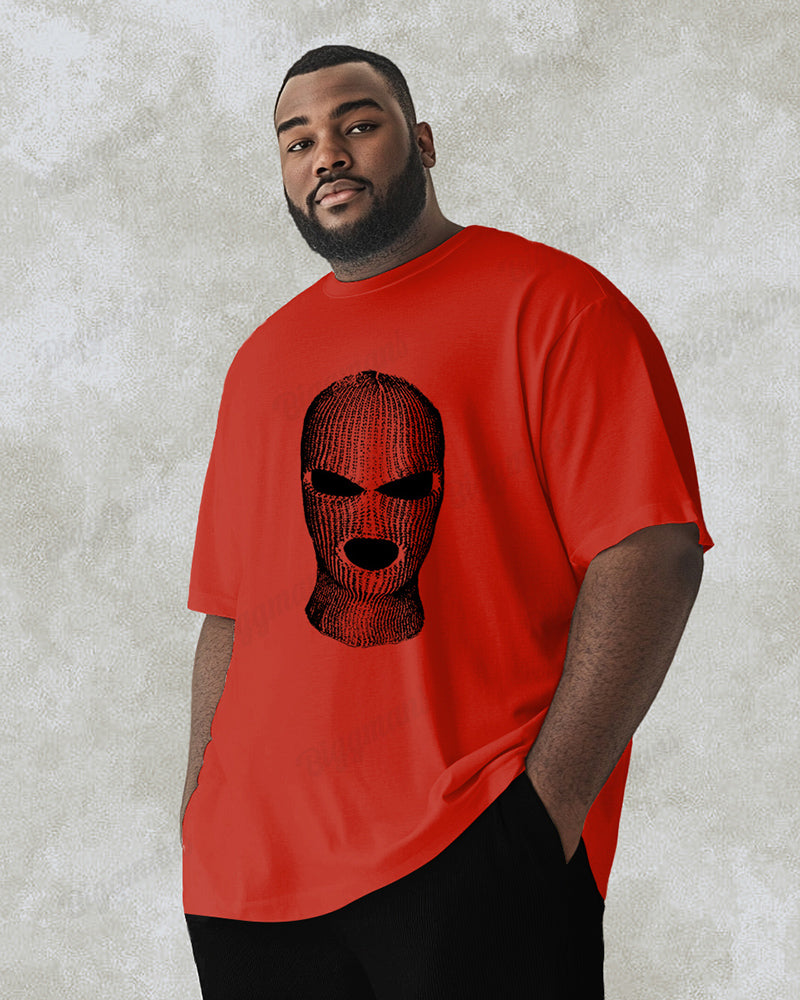 Big & Tall Solid Color Streetwear T-Shirt for big men view 3