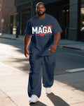 Big & Tall Graphic T-Shirt Pants Set for big men view 1