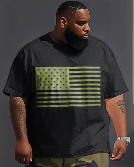 Big & Tall Graphic Camouflage Two-piece Set for big men view 2