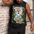 Big & Tall Graphic Skull Tank Top for big men view 2