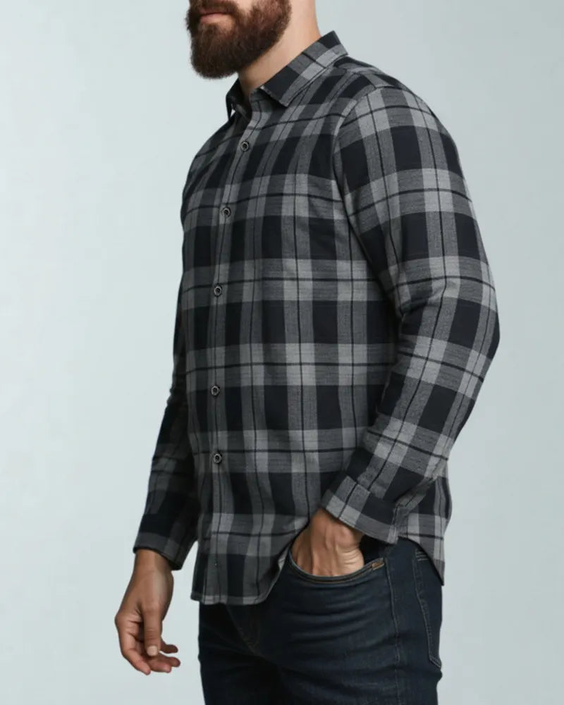 Big & Tall Black Plaid Jeans for big men view 18
