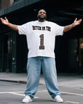 Big & Tall Denim T-Shirt Pants Set for big men view 2