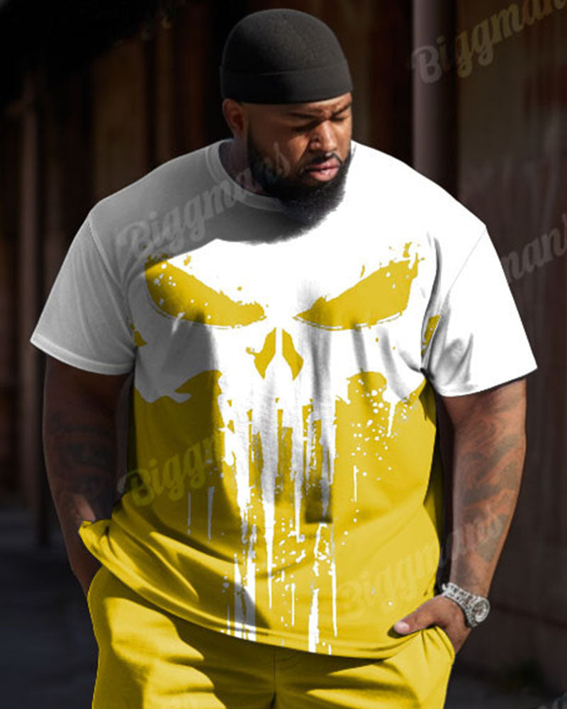 Big & Tall Graphic Graffiti T-Shirt Pants Set for big men view 6