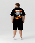 Big & Tall Graphic Streetwear T-Shirt Shorts Set for big men view 1