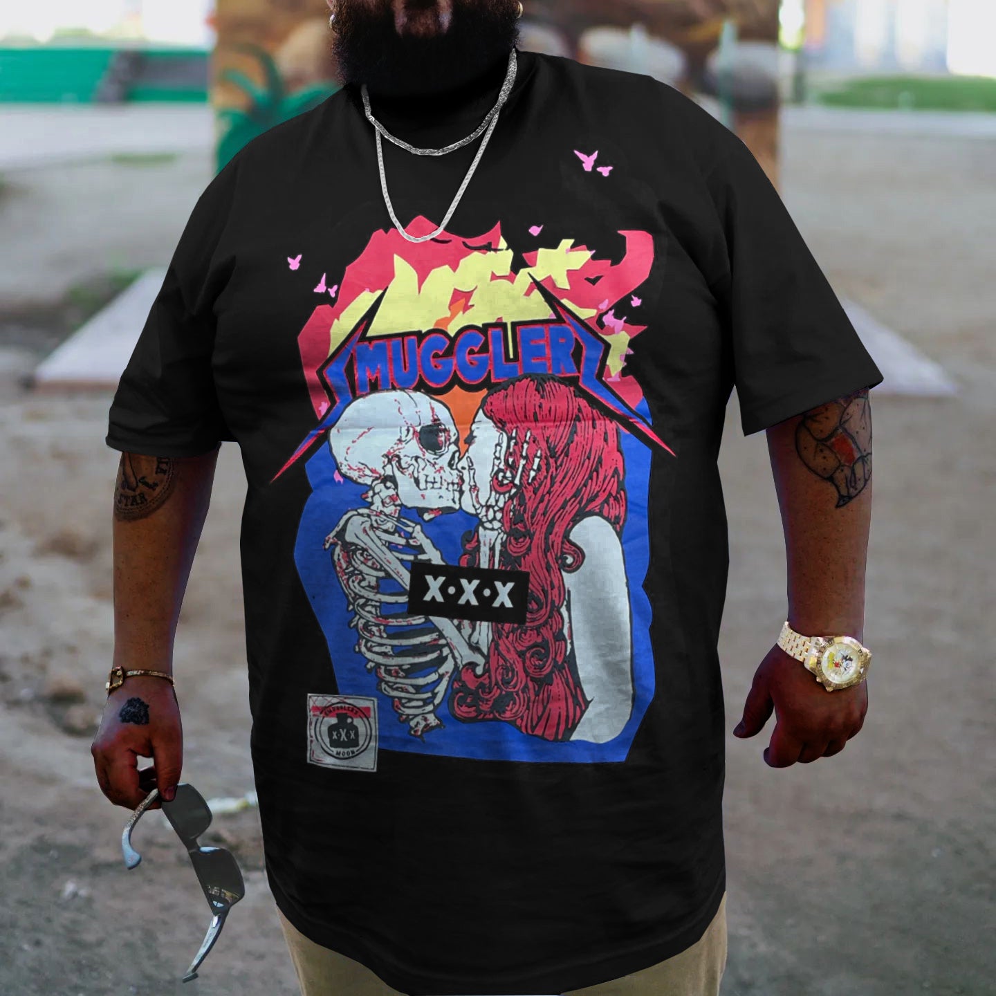 Big & Tall Black T-Shirt for big men view 1