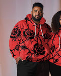 Big & Tall Graphic Hoodie Sweatpants Set for big men view 4