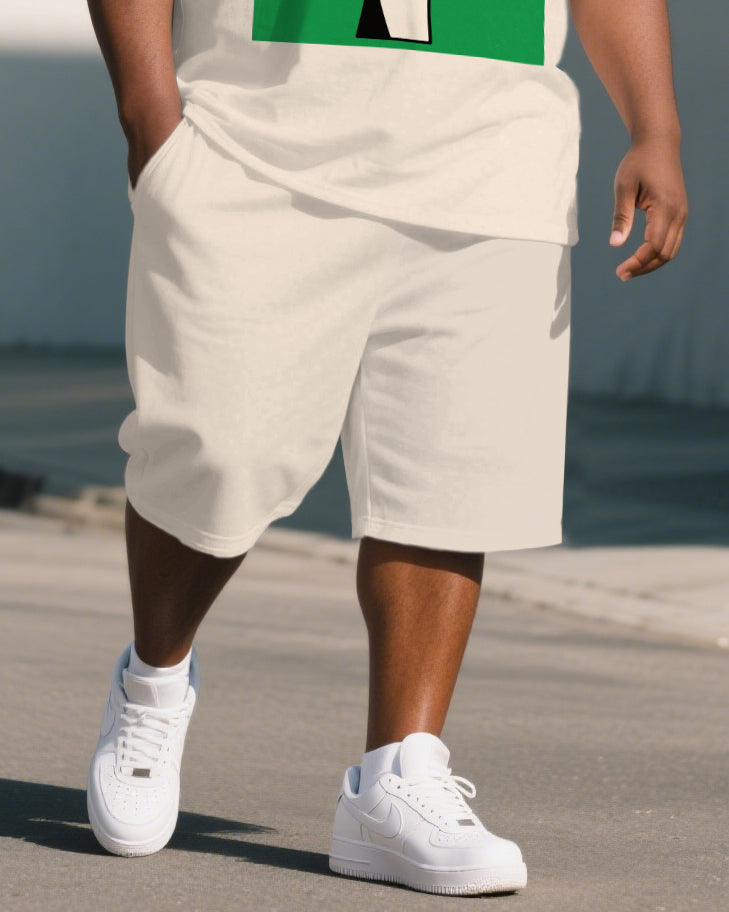 Big & Tall Juneteenth T-Shirt Shorts Set for big men view 3