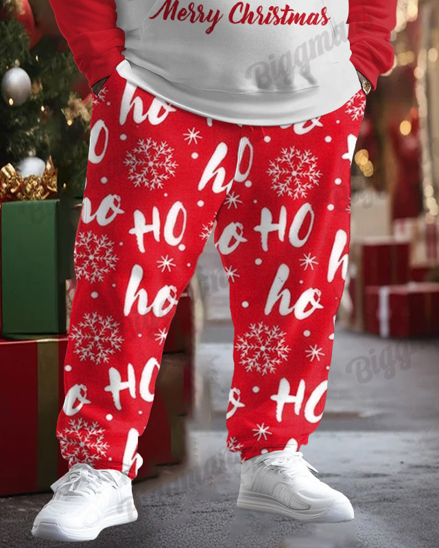 Big & Tall Graphic Hoodie Sweatpants Set for big men view 3