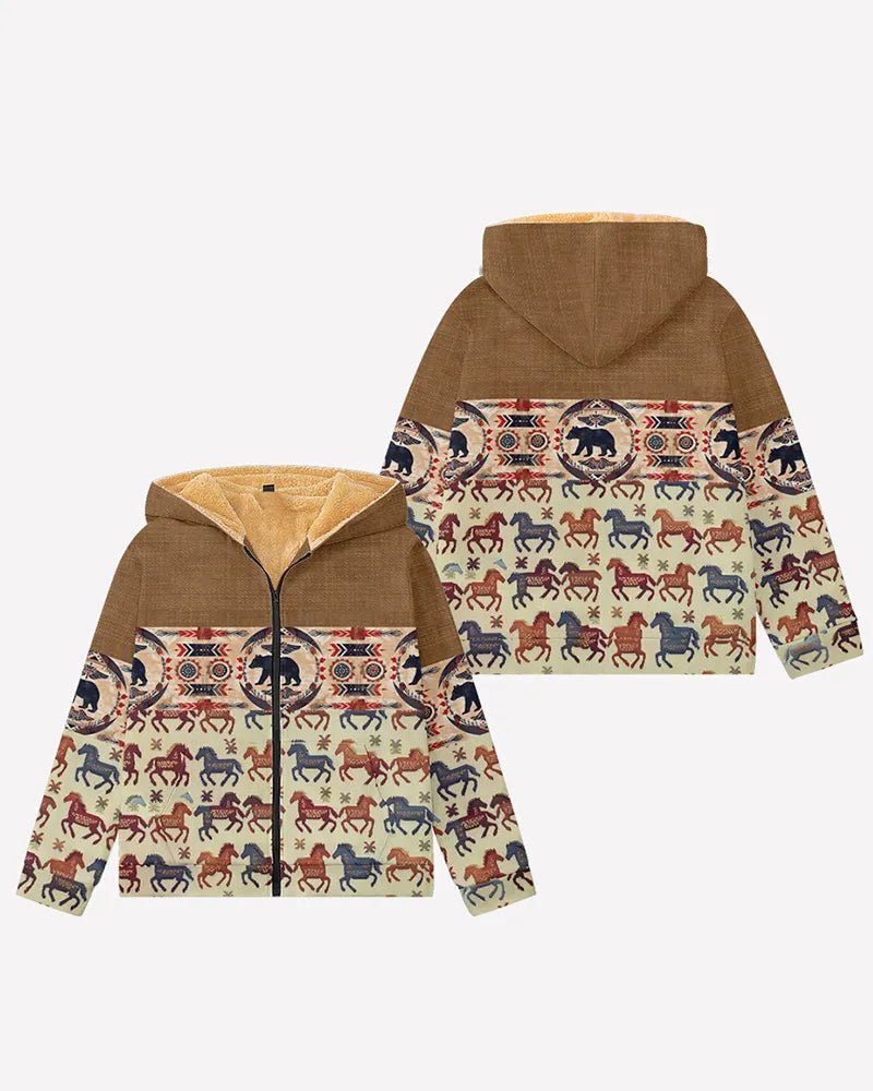 Big & Tall Western Geometric Graphic Hoodie for big men view 14