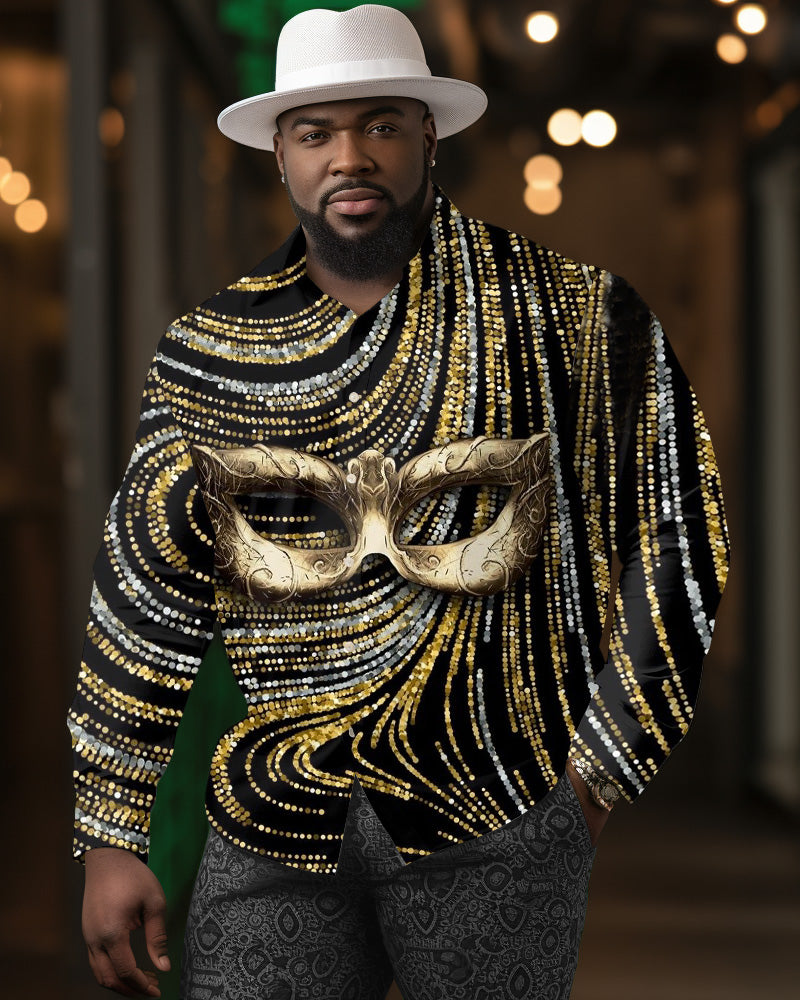 Big & Tall Graphic Long Sleeve Shirt for big men view 1