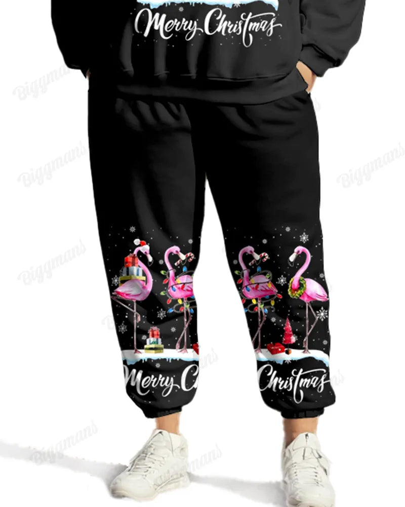 Big & Tall Graphic Hoodie Sweatpants Set for big men view 3