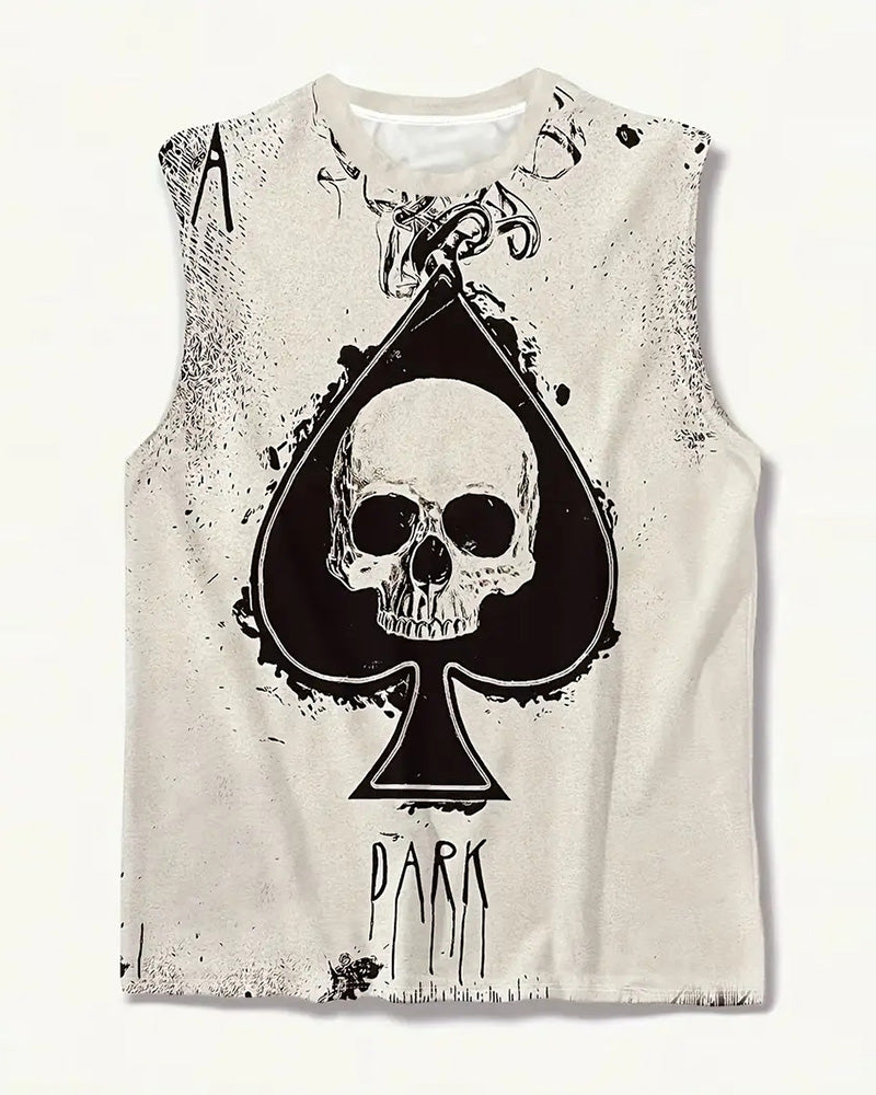 Big & Tall Beige Graphic Streetwear Men's Clothing for big men view 1