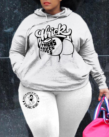 Big & Tall Graphic Hoodie Sweatpants Set for big men view 2