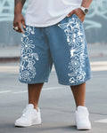 Big & Tall Denim Geometric Jeans for big men