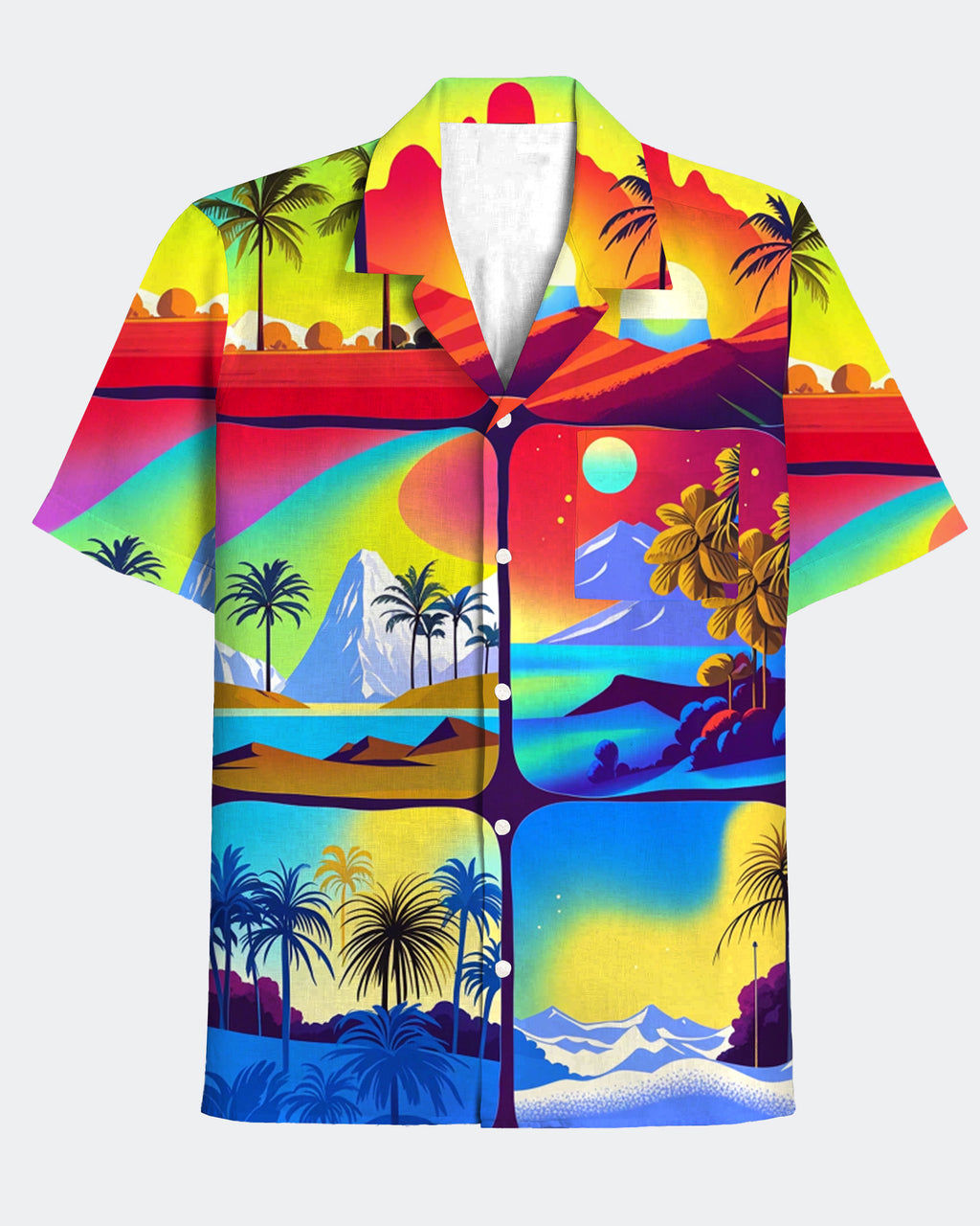 Big & Tall Geometric Graphic Short Sleeve Shirt for big men view 2