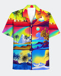 Big & Tall Geometric Graphic Short Sleeve Shirt for big men view 2