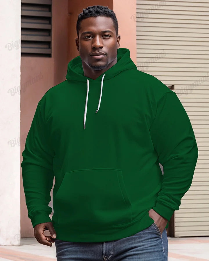 Big & Tall Solid Color Hoodie for big men view 5