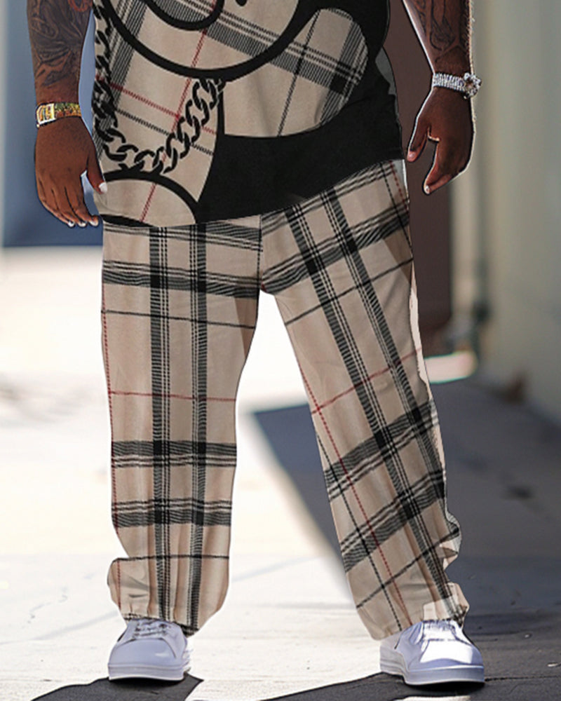 Big & Tall Graphic T-Shirt Pants Set for big men view 3