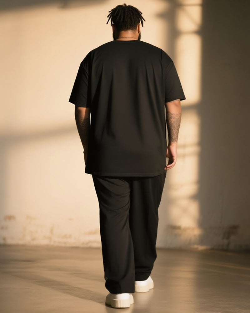 Big & Tall Graphic T-Shirt Pants Set for big men view 4