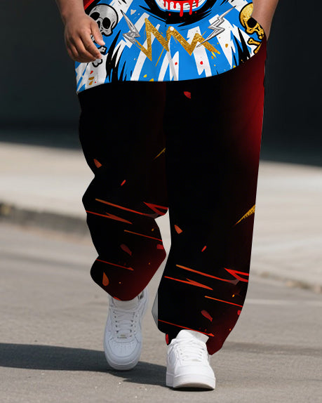 Big & Tall Gradient T-Shirt Pants Set for big men view 3