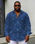 Big & Tall Business Casual Long Sleeve Shirt for big men view 1
