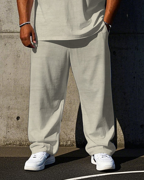 Big & Tall Graphic Graffiti T-Shirt Pants Set for big men view 3