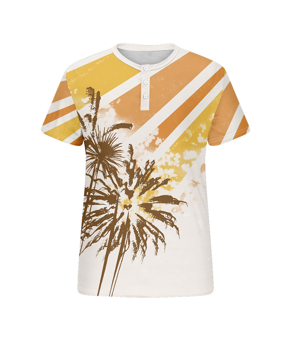 Big & Tall Yellow Hawaiian Striped T-Shirt for big men view 4